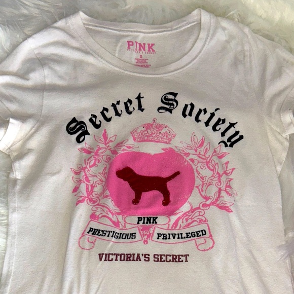 HTF VERY RARE AND VINTAGE PINK VS 2006 Secret Society Display Tee & Lounge Pants - Picture 4 of 14